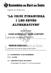 La crisi financera i les seves alternatives (ABS)