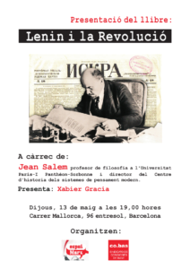 Presentació del llibre: Lenin y la Revolución